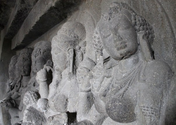 I enjoyed hanging out with some fellow buxom babes in Ellora